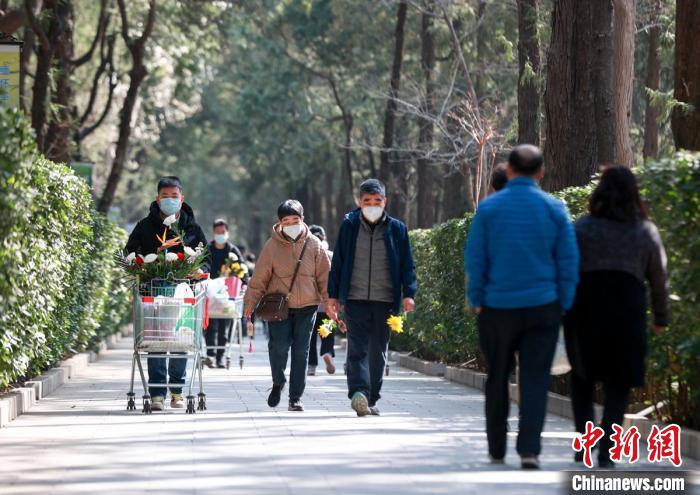 北京各大墓园推出多项惠民便民服务措施，为市民扫墓提供方便。图为万安公墓。　<a target='_blank' href='/'>中新社</a>记者 贾天勇 摄